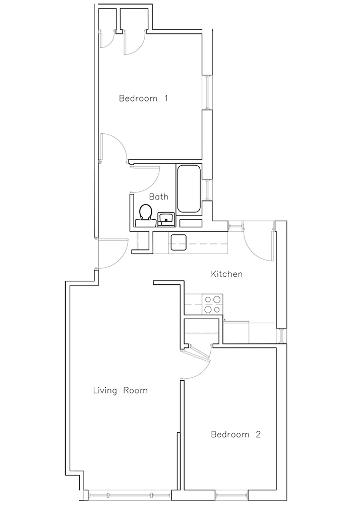 2 Bedroom Suite #5, 9 and 15